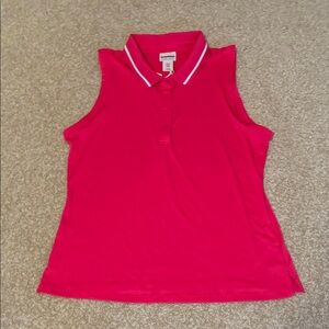 NWT Tommy Bahama Sleeveless Polo Hot Pink Everyday Active Sz XL